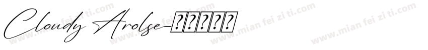 Cloudy Arolse字体转换